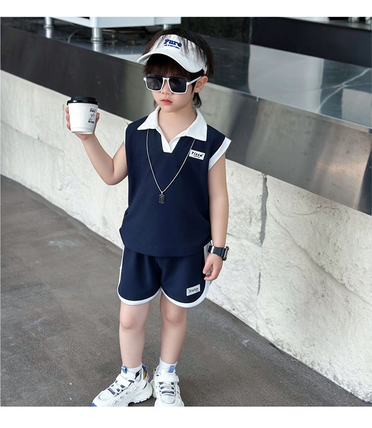 Kids’ Clothing Shorts Two Piece Suit For Boys And Girls, Small And Medium Sized Children's College Style Suit Trend_voghion.com