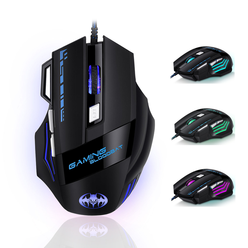Youbat GM02 Wired Optoelectronic Gaming Mouse 7-Key Luminous Breathing Light Fire Key Computer Configuration_voghion.com