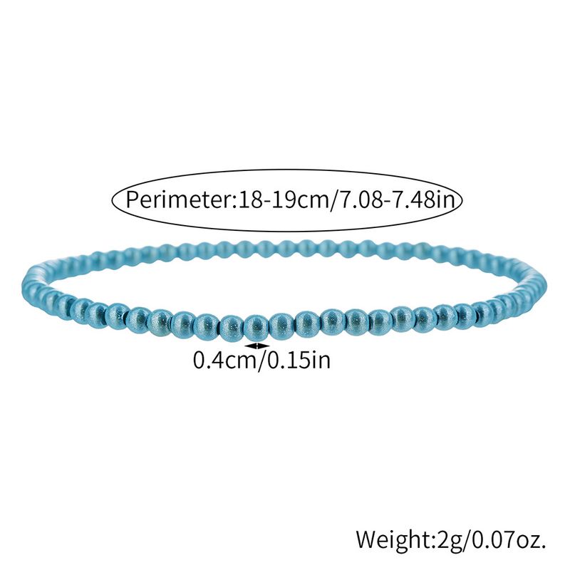 Jewelry Summer Beach Iridescent Bead Simple Versatile Bright Color Beaded Bracelet Anklet_voghion.com