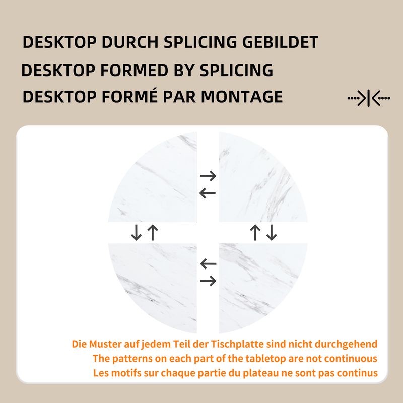 Set 5-teiliges Esstisch, Ronder Tisch (Ø100 Cm) Mit Schwarzen Beinen, Weiße Platte, 4 Grüne Samtstühle_voghion.com