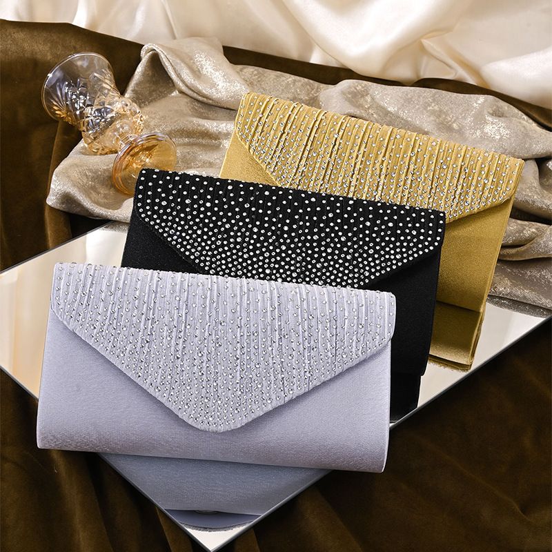 Neue Strasssteine, Clutch mit Kette, Partykleid-Abendtasche, quadratische Damentasche_voghion.com