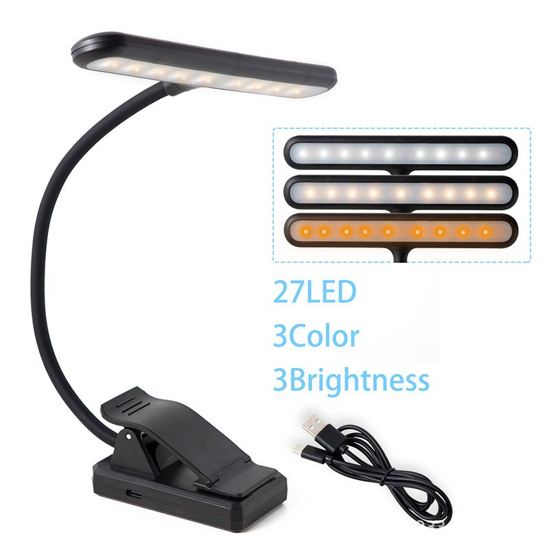 Home & Garden New Music Stand Lamp 27LED Lamp Clip With Power Display Desk Lamp Music Score Piano Lamp 4 Light Source Reading Lamp_voghion.com