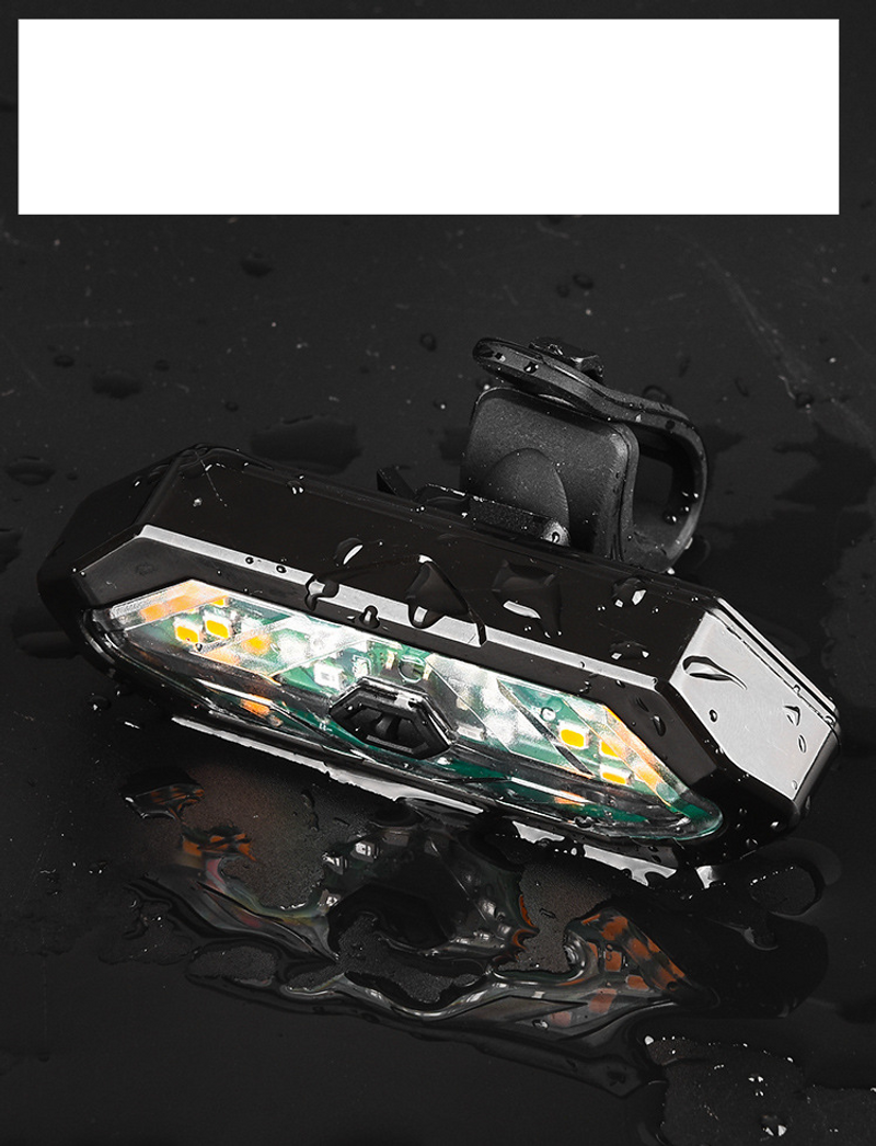 Intelligent remote control turn signal USB charging mountain waterproof taillight 18led bike with horn warning light_voghion.com