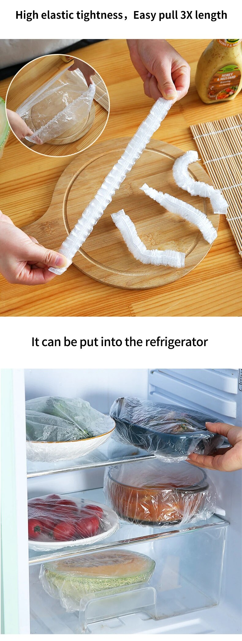 Reusable Disposable Food Cover Plastic Wrap Durable Elastic Food Lids For Bowls Elastic Plate Covers For Kitchen Food Saver Bag_voghion.com