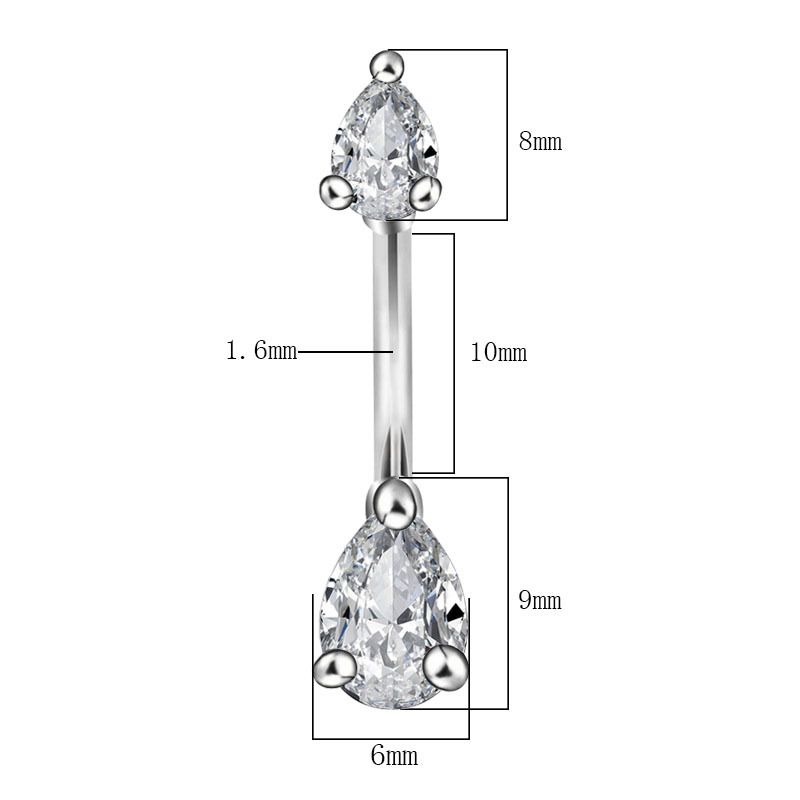 Damenschmuck Bauchnabelring Kreativer exquisiter Zirkon Bauchnabelnagel-Piercingschmuck_voghion.com