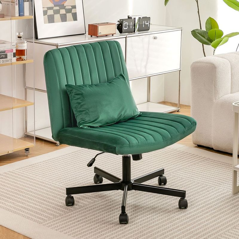 Office Chair Cross Legged With Wheels_voghion.com