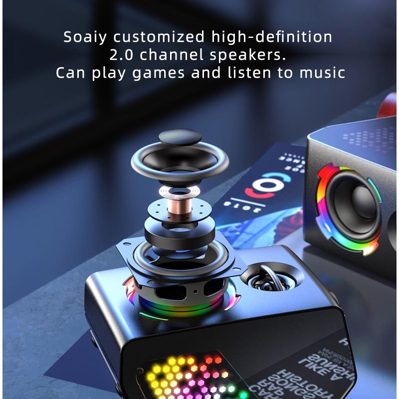 Pelaamiseen tarkoitettu Bluetooth-kaiutin, tehokas langaton multimedia-subwoofer, RGB-kotiteatterijärjestelmä, pöytätietokoneen kaiutin, kannettava tietokone_voghion.com