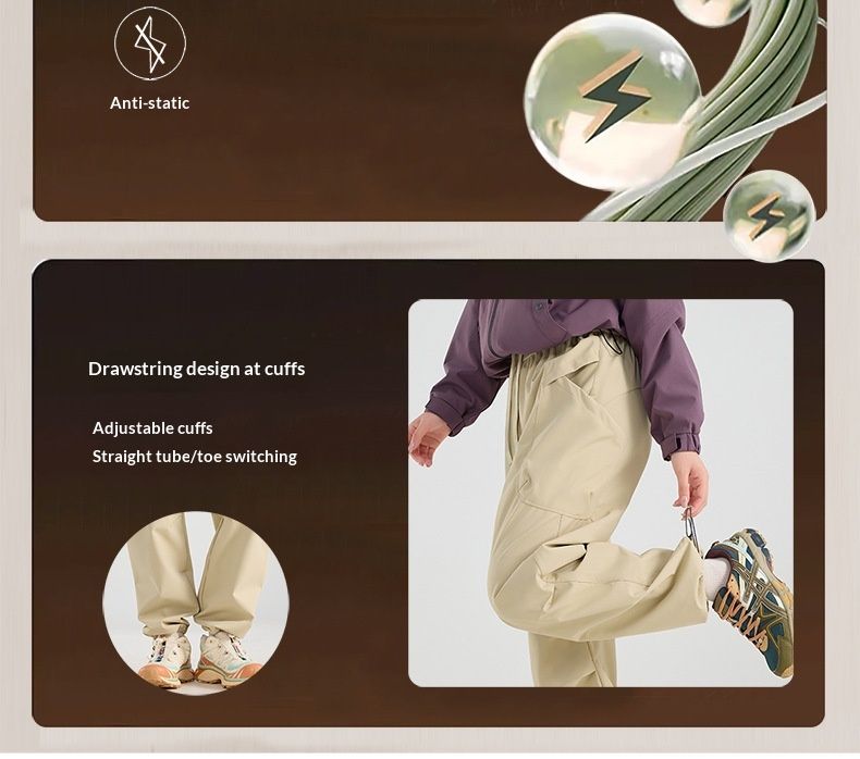 001 Outdoor Hiking Women, Three-in-One Fleece Liner, Detachable Windproof Waterproof Trekking Pants, Warm Pants For Men_voghion.com