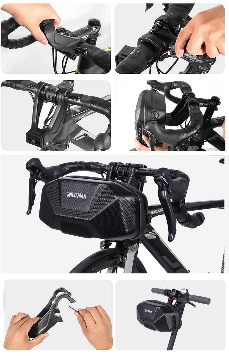 Bicycle Handlebar Bag EVA Hard Shell Electric Scooter Bag Riding Car Head Bag_voghion.com