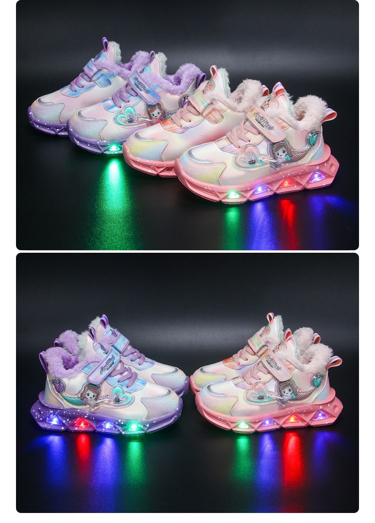 Children with light sneaker 2024 spring and autumn mesh breathable children's shoes medium and small children Princess lightweight casual shoes_voghion.com