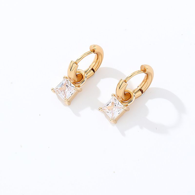 Joseph's Fashion Simple Trend Crystal Sugar Square Star Zircon Oorbellen Geavanceerd ontwerp Set Transparante Zircon Oorbellen_voghion.com