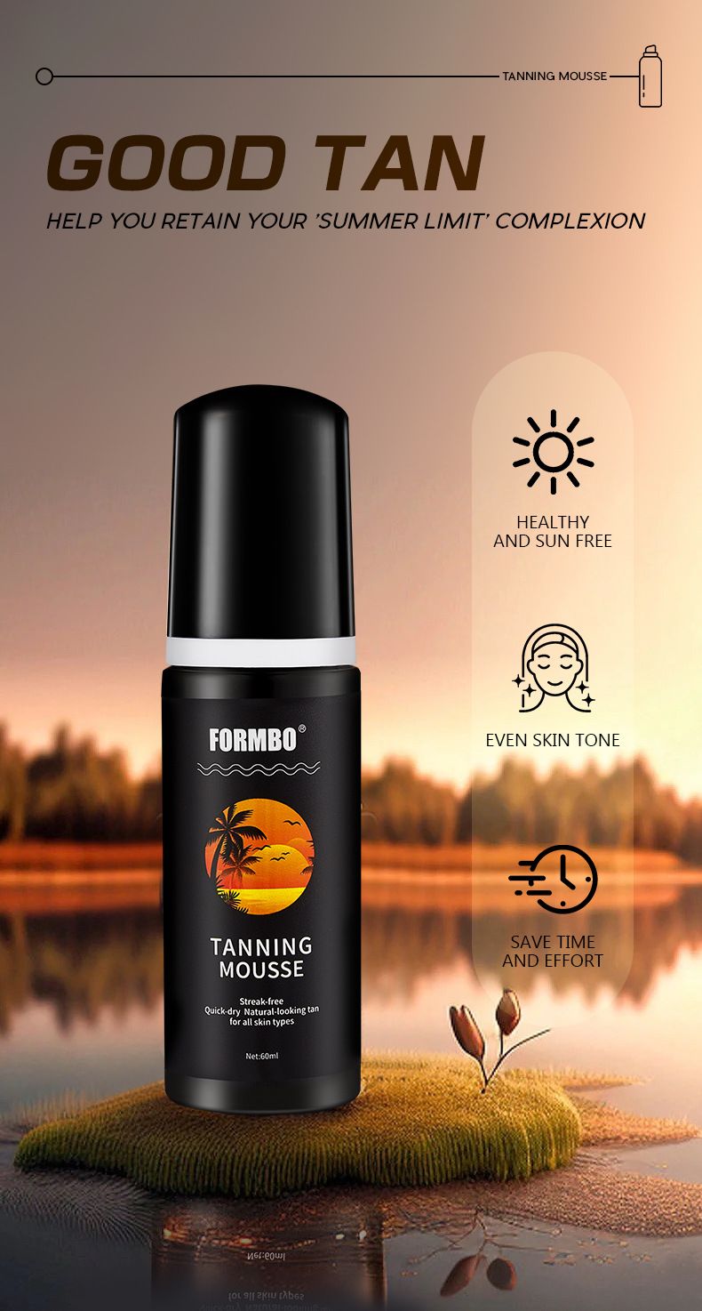 FORMBO Tanning Mousse Strand Udendørs Solfri Selvbruner Hud Bronze Hvedefarve_voghion.com
