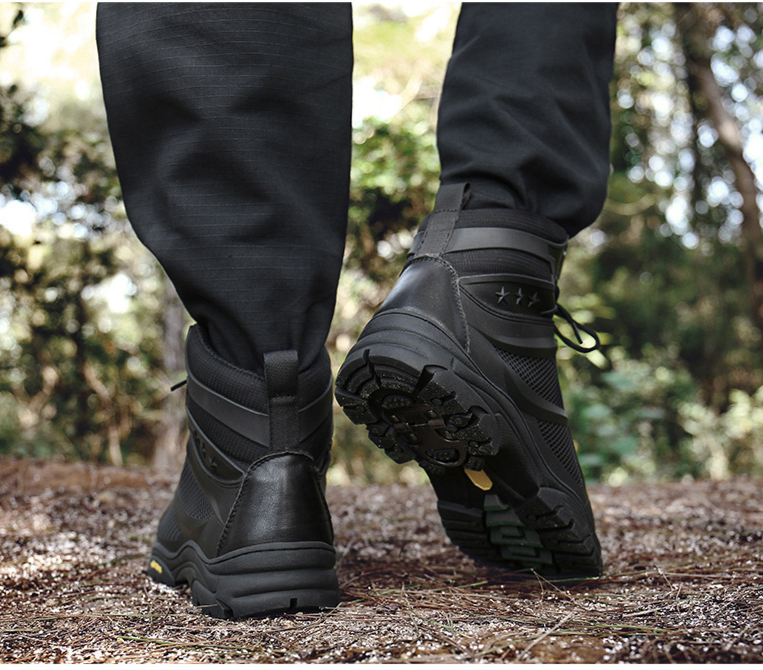 Herbst und Winter, rutschfeste Stahlklaue, große militärische Outdoor-Kletter-High-Top-Bergsteigerstiefel für Herren_voghion.com