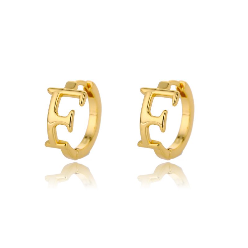 Korean new style 26 English letters earrings for women simple temperament cold style earrings name earrings_voghion.com
