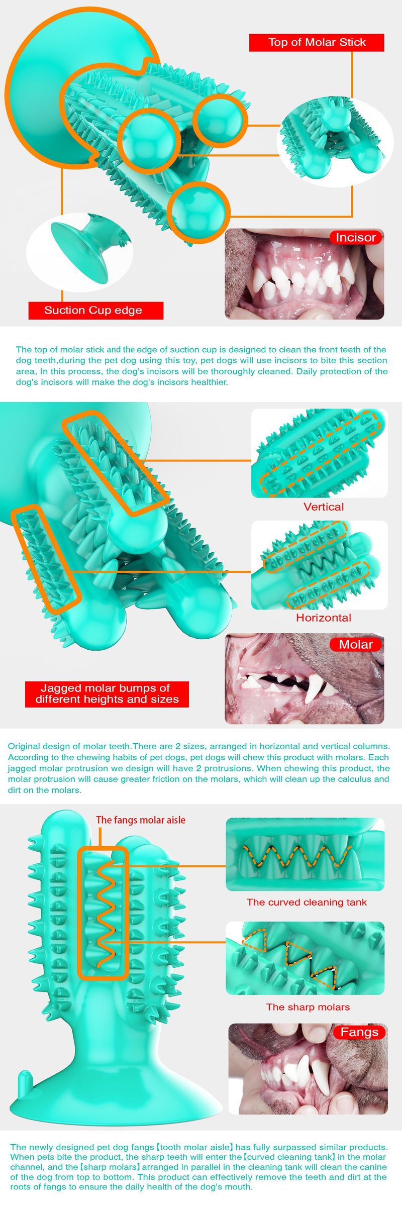 Hot-Selling Toothbrush Dog Teeth Cleaning Stick Pet Food Dispenser Durable Chew Toy For Pets_voghion.com
