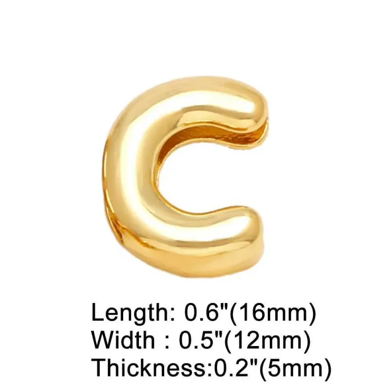 FLOLA DIY 26 Letter Custom Female Name Gold Silver Broadband Initial Bracelet Handmade Jewelry Brtd91 Y250420_voghion.com