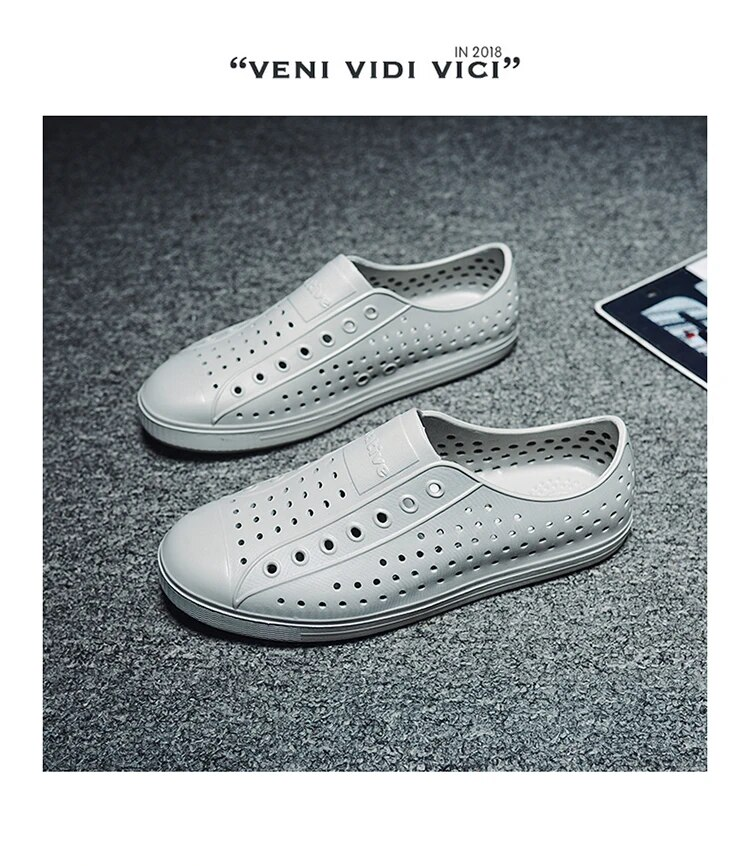 Nouveau Trou chaussures Couple Graffiti hommes et femmes sandales colorées adulte loisirs Baotou respirant sable_voghion.com