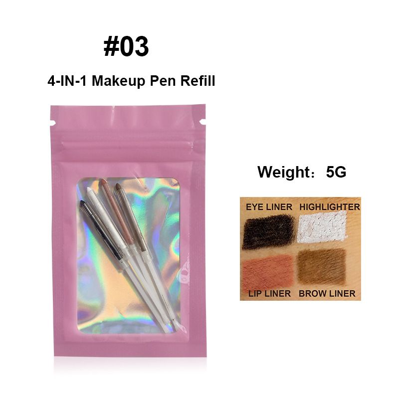 4-in-1 Make-Up Stift Vier 4 Farben Lip Liner Highlighter Eyeliner Augenbrauen Bleistift 4in1makeuppen_voghion.com