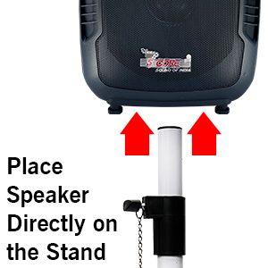 5 Core Speaker Stand Tripod Floor Heavy Duty Adjustable Up to 72 Inch DJ Studio Monitor Stands Pole Mount - SS HD WH BAG_voghion.com