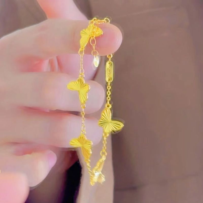 Nouveau bracelet pour femme, plaqué or, motif papillon, simple, tendance, léger et élégant_voghion.com