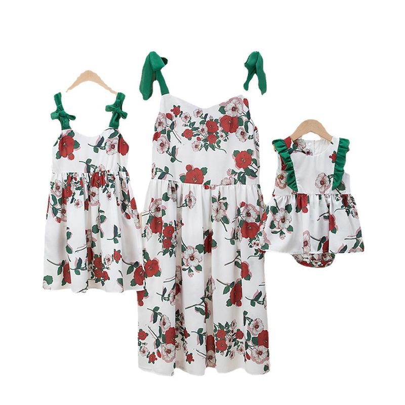 Mutter & Kinder außenhandel Europäischen und Amerikanischen eltern-kind-kleid hosenträger print kleid mutter-tochter eltern-kind-outfit_voghion.com