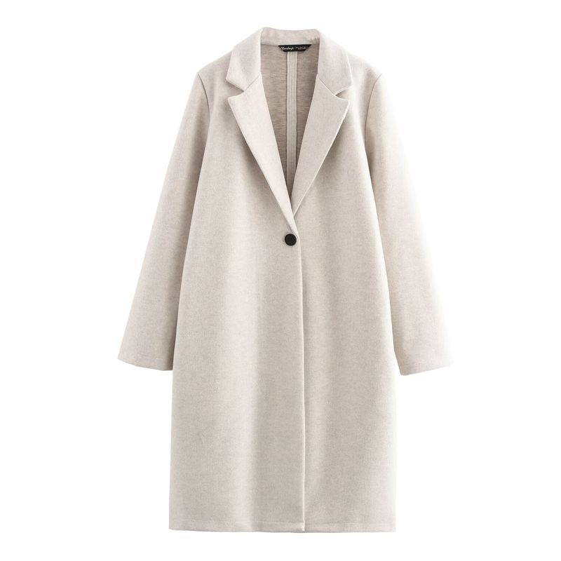 Cappotto autunnale da donna – Trench morbido di ispirazione francese con bottoni e collo in pelliccia sintetica (XS/S/M/L, cachi/nero/crema)_voghion.com