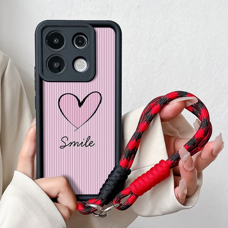Liefde Hart Polsketting Lanyard Case Voor Xiaomi 14T 13T 15 Pro Poco f6 m6 C75 Redmi 14C Note 14 Pro Plus Hang Strap Telefoonhoesje_voghion.com