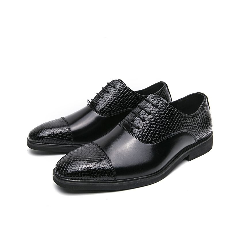 Formal Business Leather Fashionable Office Casual Shoes, Autumn New Style, Pointed And Oversized Men's Shoes_voghion.com