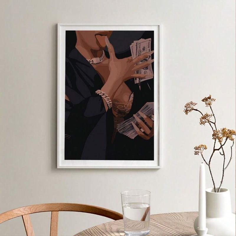 Framed Canvas Wall Art Living Room Print Decorative Poster Hanging Painting With Frame_voghion.com