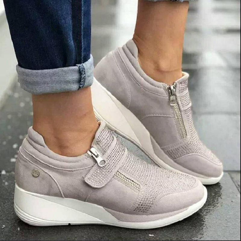 Summer Nei Moud Casual Déck Sohle Grouss Dameschong Klettverschluss_voghion.com