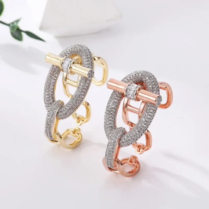 Conjunto de artesanato boutique Chain Heavy Industry: pulseira com nariz de porco, colar punk, anel, joias de designer originais._voghion.com