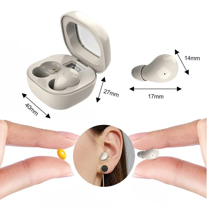 Unsichtbare TWS-Ohrhörer Micro-Bluetooth-Ohrhörer Schlaf Mini Wireless Kopfhörer UK_voghion.com