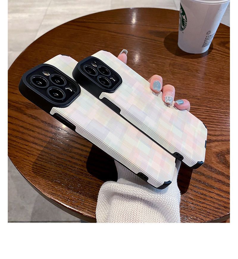 Custodia per telefono a quadri colorati 11/14/13 per donna, compatibile con iPhone 12, 6s/8 Plus, Nuovo Pro Max_voghion.com