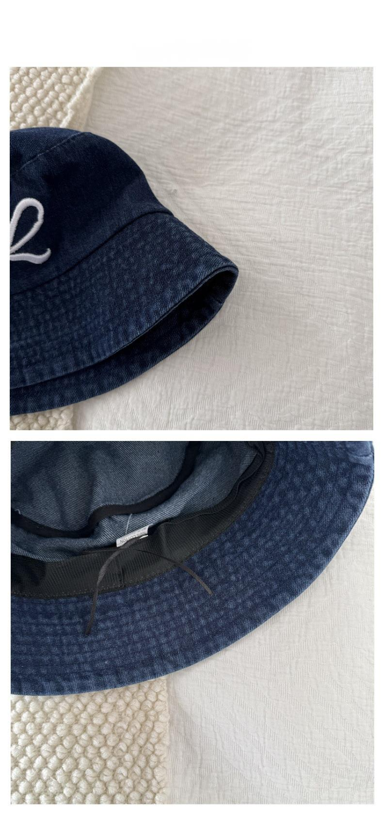 New Korean Ins Bow Embroidered Denim Fisherman Hat For Women's Spring And Summer Fashion Travel, Sun Protection And Sunshade Basin Hat_voghion.com