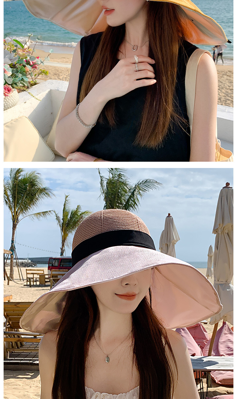 Cappello parasole da dea, cappello estivo con protezione solare per esterni, cappello da pescatore con tesa larga resistente ai raggi UV, cappello da sole da spiaggia_voghion.com