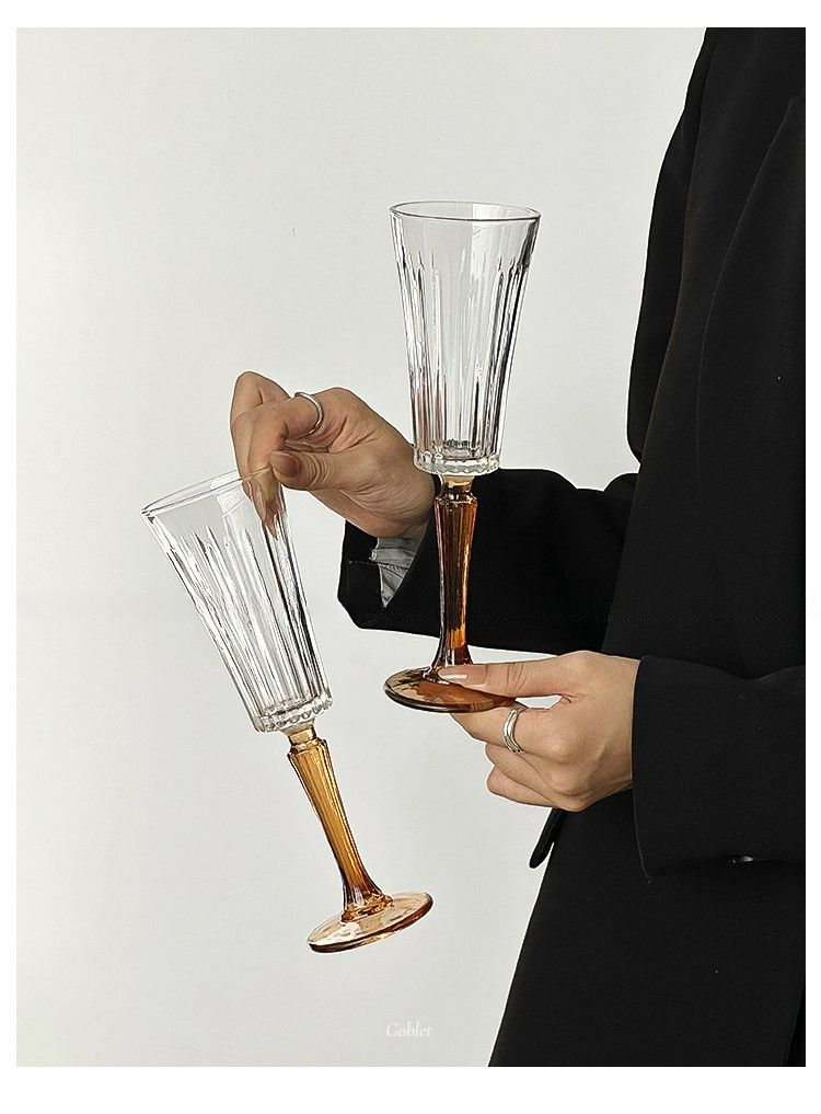Calice da champagne francese per uso domestico, bicchiere leggero di lusso, design creativo per vino rosso e cocktail_voghion.com