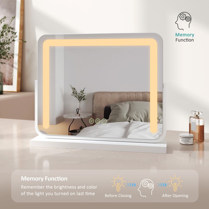 EMKE Hollywood Vanity Mirror With LED Lights Dimmable For Make Up Dressing Table_voghion.com