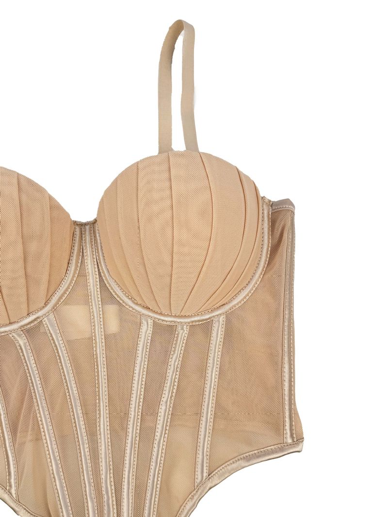 Women's Clothing Pleated Design Herringbone Bra High End Outer Wear Bra With Cup Pads Body Shaping Sling_voghion.com