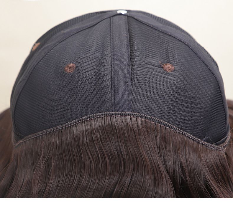Cappello Parrucca Integrato Aggiornamento Simulazione Capelli Alla Moda Pigro Lana Rotolo Berretto da Baseball Tesa Ingrandita Berretto a Becco d'Anatra Parrucca_voghion.com