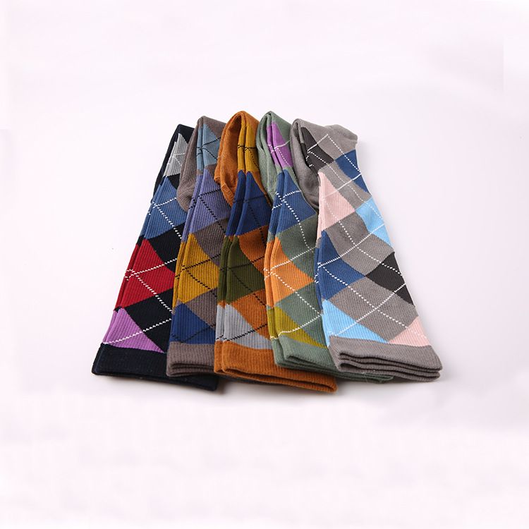 Calzini da donna in stile college scozzese a metà polpaccio, stile autunno-inverno, con leggera pressione, in cotone, alti fino al ginocchio, 2025d_voghion.com