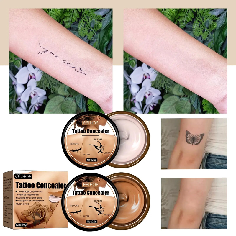 Concealer Foundation Cream Makeup Base Professional Full Coverage Freckles Cover Acne Spots and Dark Circles Facial Makeup_voghion.com