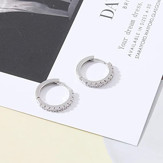 Aghi in argento sterling S925, tre paia, orecchini sottili da 8 mm, 10 mm, 12 mm_voghion.com