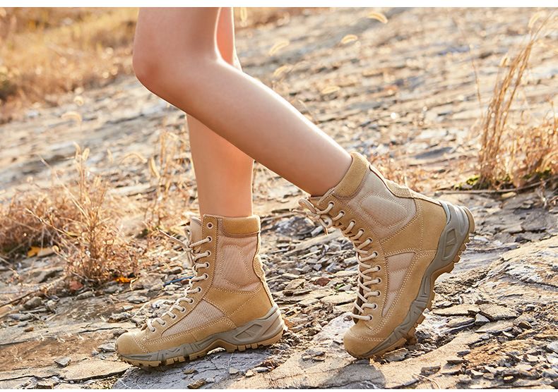 Men’s Shoes CQB.SWAT New Airborne Boots Summer Breathable Hiking Boots Men's High Top Combat Boots Men's Outdoor Hiking Training Shoes_voghion.com