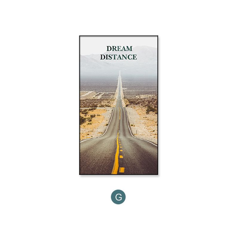 Eingangsbereich Nordic Dekorative Flur Hängen Moderne Minimalistischen Hintergrund Wand Malerei Landschaft Autobahn_voghion.com