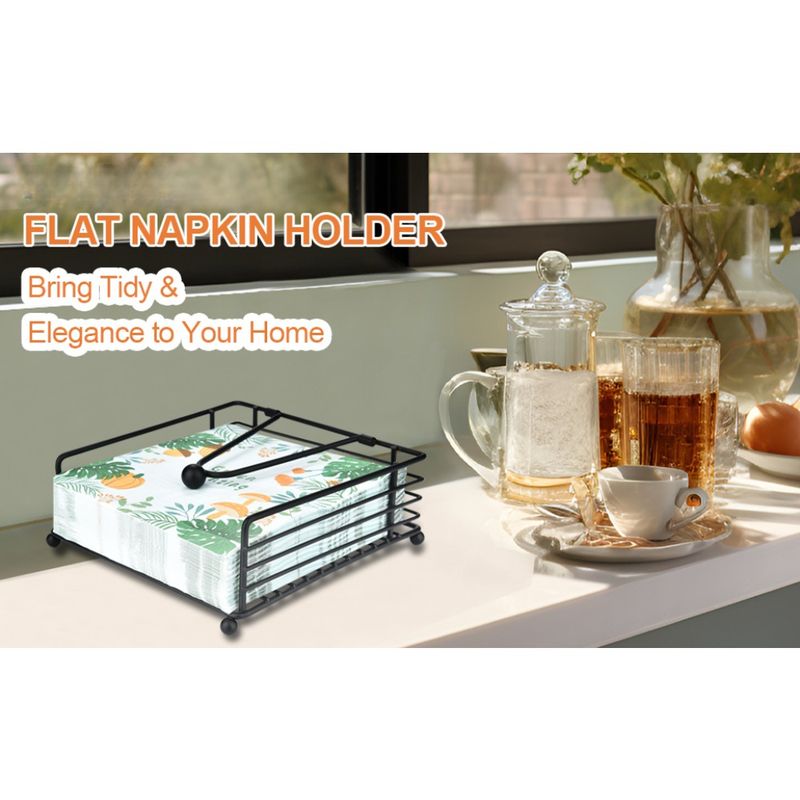 Porta tovaglioli per tavolo e cucina, porta tovaglioli di carta con braccio zavorrato, moderno distributore di tovaglioli piatti per casa e sala da pranzo all'aperto._voghion.com