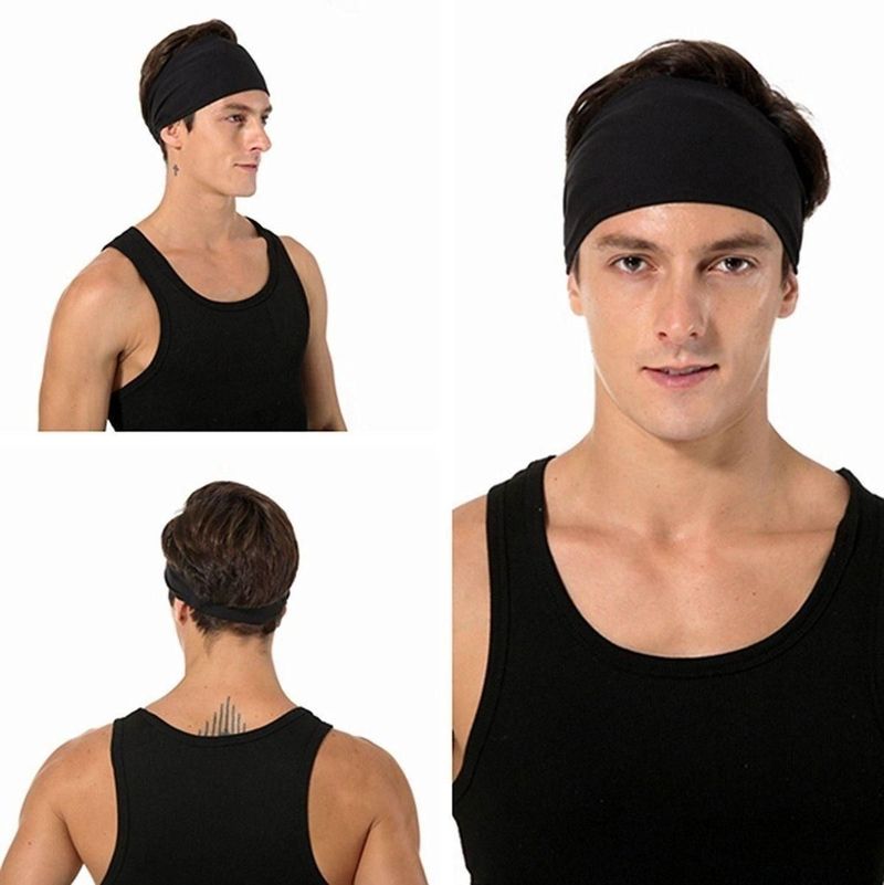 Fascia elastica per la protezione della fronte, per sport, corsa, basket, fitness, assorbente per il sudore, elastica per capelli, estiva, unisex_voghion.com