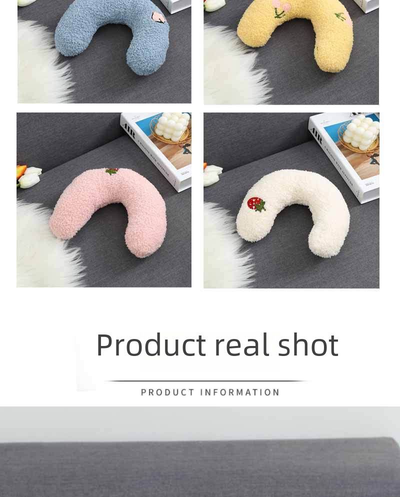 Forniture per animali domestici dirette dalla fabbrica Cuscino per gatti a forma di U protezione cervicale confortevole morbido sonno profondo colore fresco_voghion.com