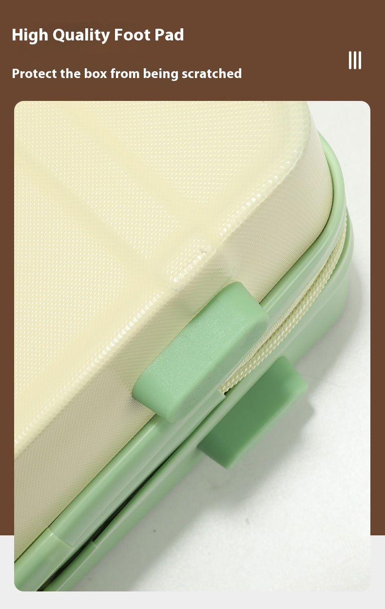 Bonbonfarbener Kontrast mit märchenhaftem Handgeschenk in Volltonfarbe, durchsichtige Reisebox, Mini-Koffer mit Reißverschluss_voghion.com