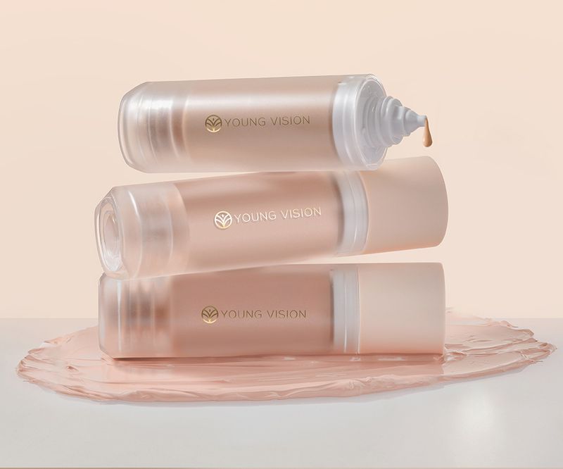Face Foundation YOUNG VISION Bottom Press Liquid Foundation Removable Matte Not Easy To Remove Makeup Face Base Liquid_voghion.com