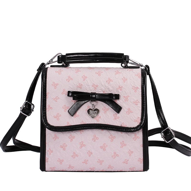 2025 Sommermode Handtasche Süßes Mädchen Bowknot Nischendesign Doppelter Schulterrucksack_voghion.com